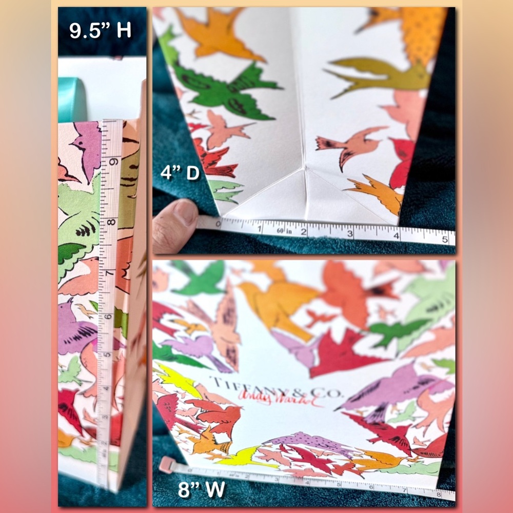 Tiffany & Co. x Andy Warhol 2 Gift Bag sz XL & M and HUGE Ribbon Roll BUNDLE - Picture 10 of 16
